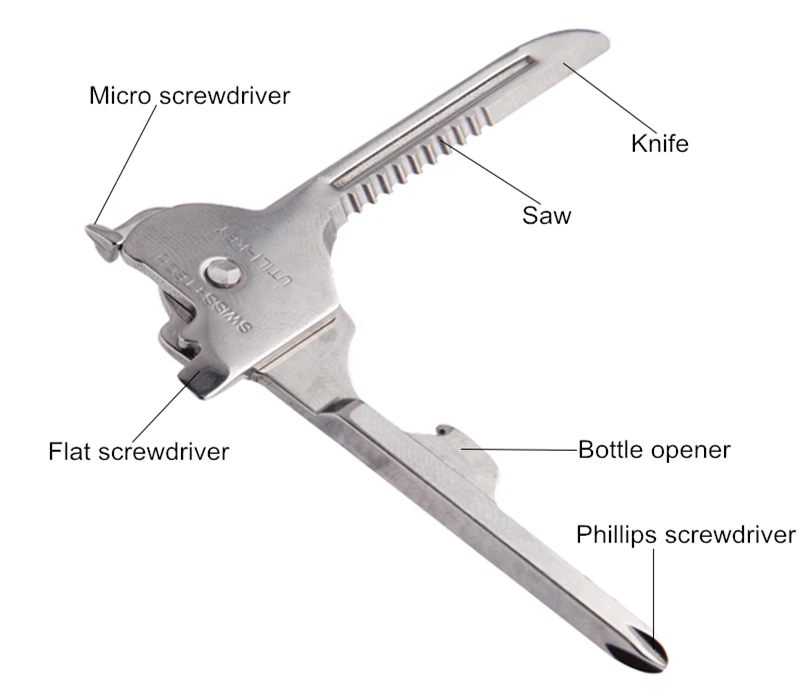 6-в-1 брелок-отвертка Нержавеющая сталь Phillips биты Мини карманный Ножи Портативный на открытом воздухе многофункциональные ручные инструменты 1 шт