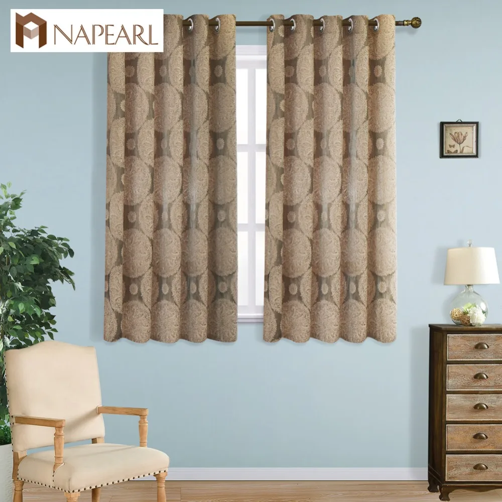 NAPEARL Grommet Топ полузатемненные короткие современные шторы для гостиной кухни окна
