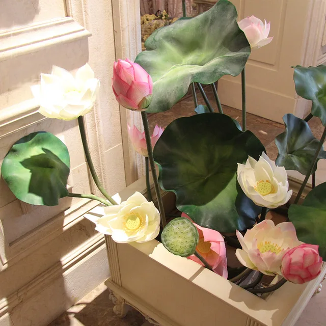 Buy 95cm length 23cm diameter artificial lotus flower