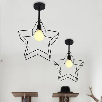 

new ceiling balcony bedroom study and creative personality and creative Pendant Lights iron star aisle corridor lights FG444