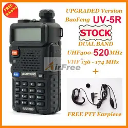 2 комплекта Оригинал Baofeng UV-5R Dual Band ham Радио 136-174/400-520 мГц UHF VHF pofung UV-5R Двухканальные рации с бесплатная Наушники