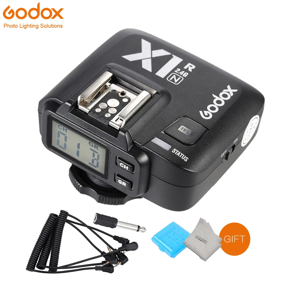 Godox X1R-N ttl 2,4G Беспроводной приемник вспышки триггер для Nikon DLSR D800 D3X D3 D2X D2H D1H D1X D700 D300 D200 D100