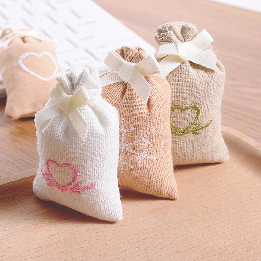 Portable Fabric Sachet Wardrobe Deodorant Sachet Car Air Fresh Odor Removal Fragrance Bag Lavender/Jasmine/Rose/Lemon