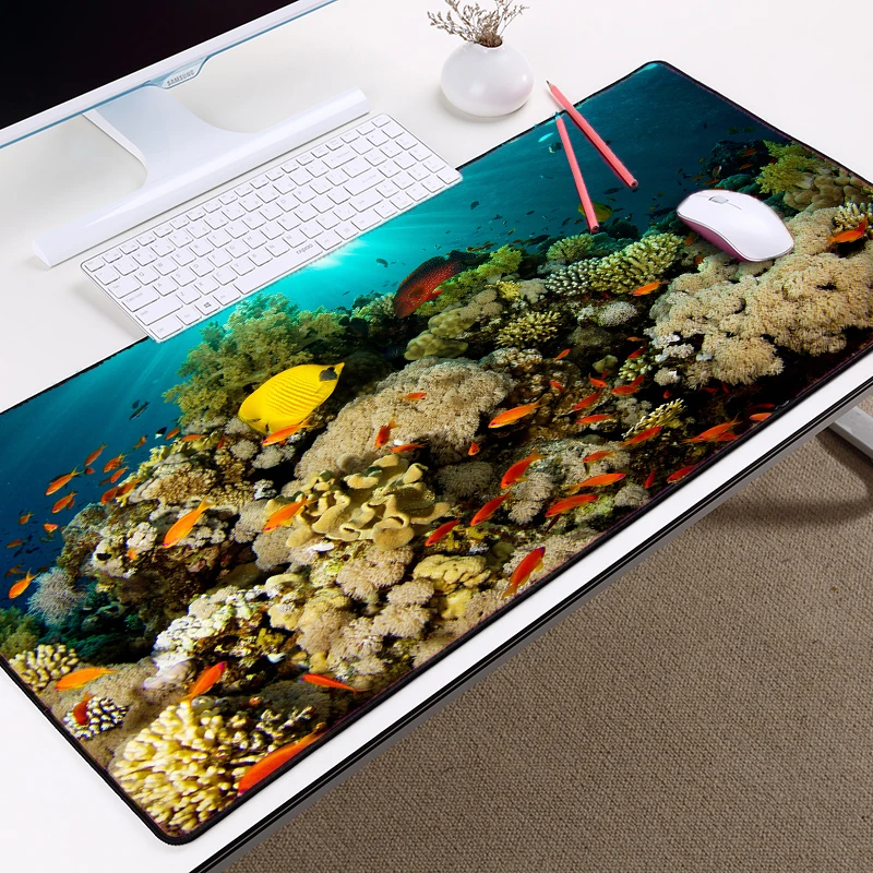  Congsipad The Large Big Size Table Mats Mousepad Personality Style Ocean Scenery Beach Mice Pad Gam