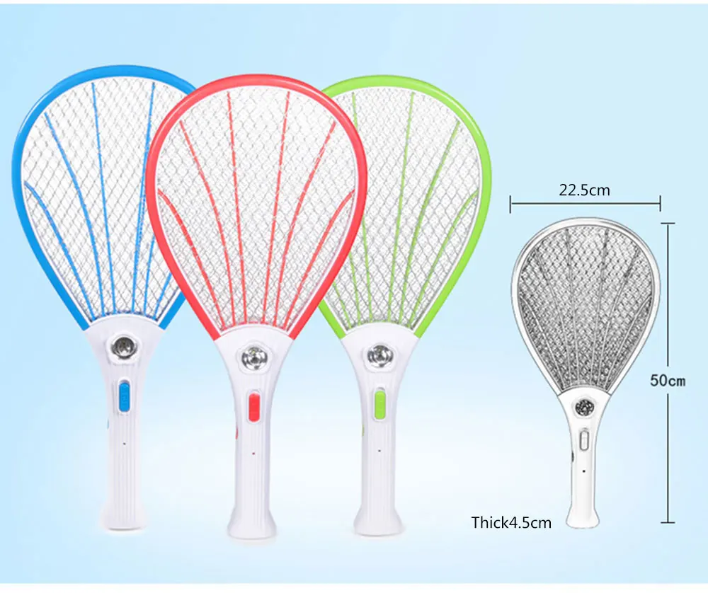 Новая перезаряжаемая комары мухи убийца и ракетка-электромухобойка 3 слоя защитная сетка супер яркий светодиодный свет со встроенной батареей