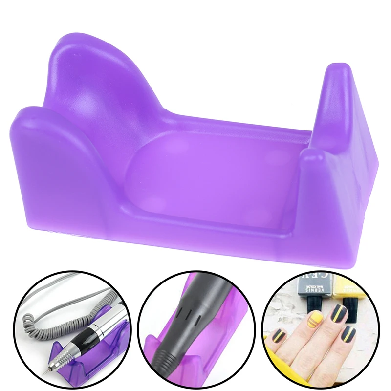 

2019 Hot Sale Purple Plastic Electric Nail Craft Drill File Bit Manicure Machine Pen Holder Stand For Nails Art