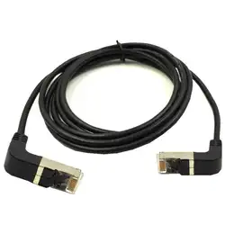 5 м Cat5 RJ45 вниз/вверх угол папа-папа экранированный Ethernet Сетевой удлинитель