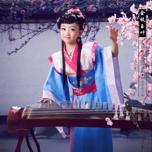 Jin Zhi Yu Ye китайская принцесса синий древнекитайский Карнавальный Костюм выставочный костюм для девочек