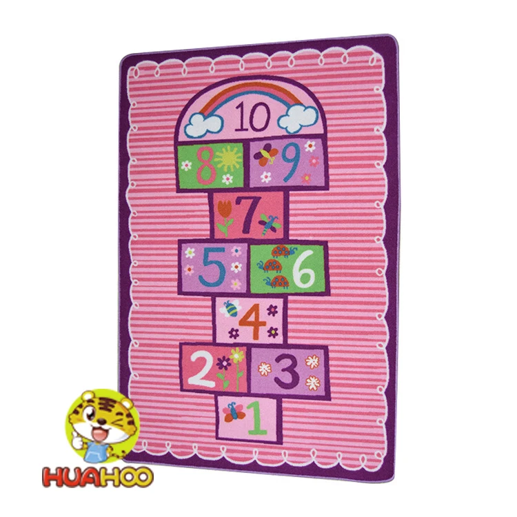 

Hopscotch Game Rugs for Kids Numbers Printed Kids Rug for Baby Girl Living Room Bedroom Children Playing Crawling Pad Kids Mat