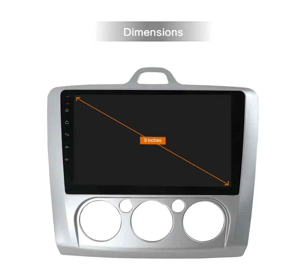 Cheap 2 DIN 9 Inch Android 9.0 GPS Navigation autoradio 4/8core Car Radio 2004 2005 2006-2011 For Ford Focus 2din car radio gps androi 1