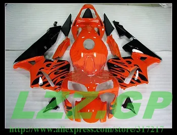 

100%Fit Injection mold for HONDA CBR600RR F5 03 04 CBR 600RR 03-04 CBR600 RR 2003 2004 orange black flame fairing kit LZZ.GP