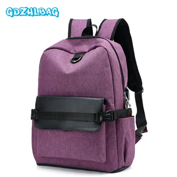 

2017 Fashion Anti theft Men Backpacks Canvas Bags For Teenagers Girls Laptop Bag Backpack USB casual Travel Canvas Backapck B199