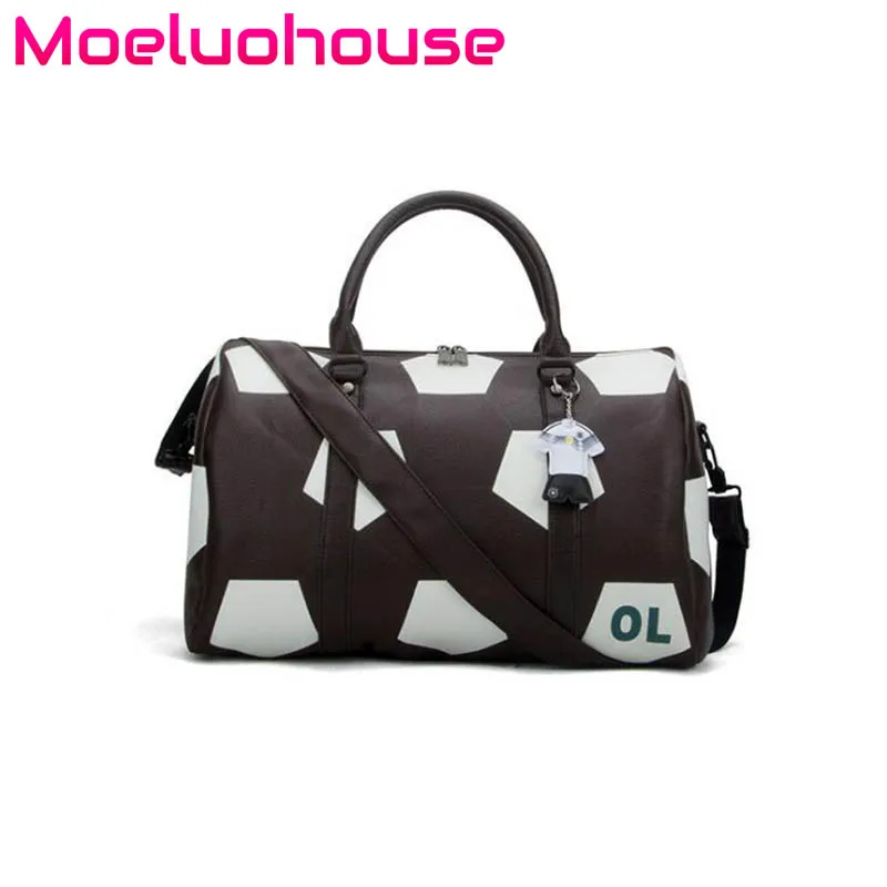 

Moeluohouse Football Pattern Women Girl Luggage Messenger Crossbody Shoulder Duffle Travel Bag Handbag Tote Large Capacity Gift