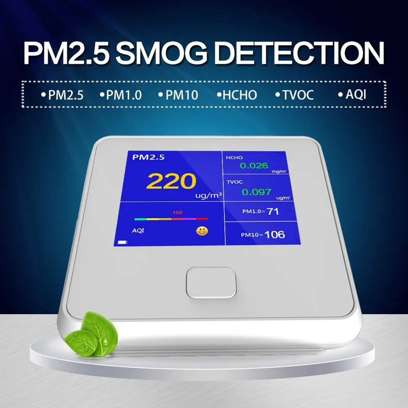 

Multi-function Gas Leak Detector Smart Calibration Air Detector Pm PM2.5 PM10 PM1.0 HCHO Air Quality Monitor Gas Analyzer