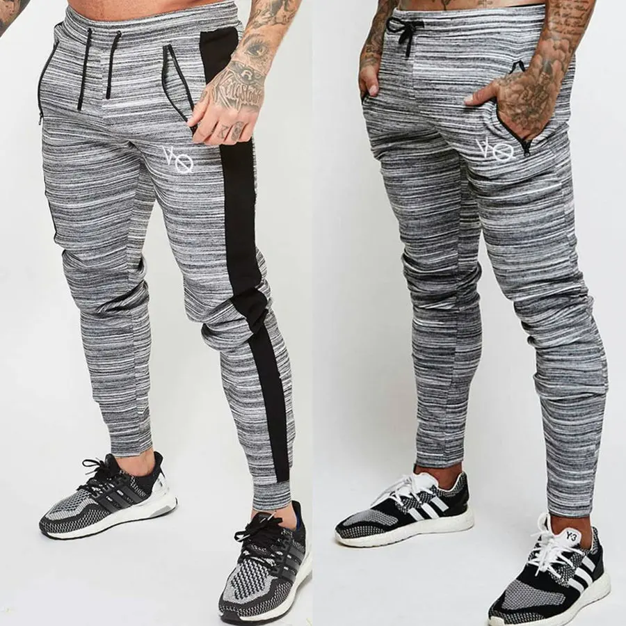 

Spring Autumn Men Skinny Sweatpants Casual Fashion Pant Gyms Fitness Crossfit Trousers Male Joggers Workout Track Pants Bottoms
