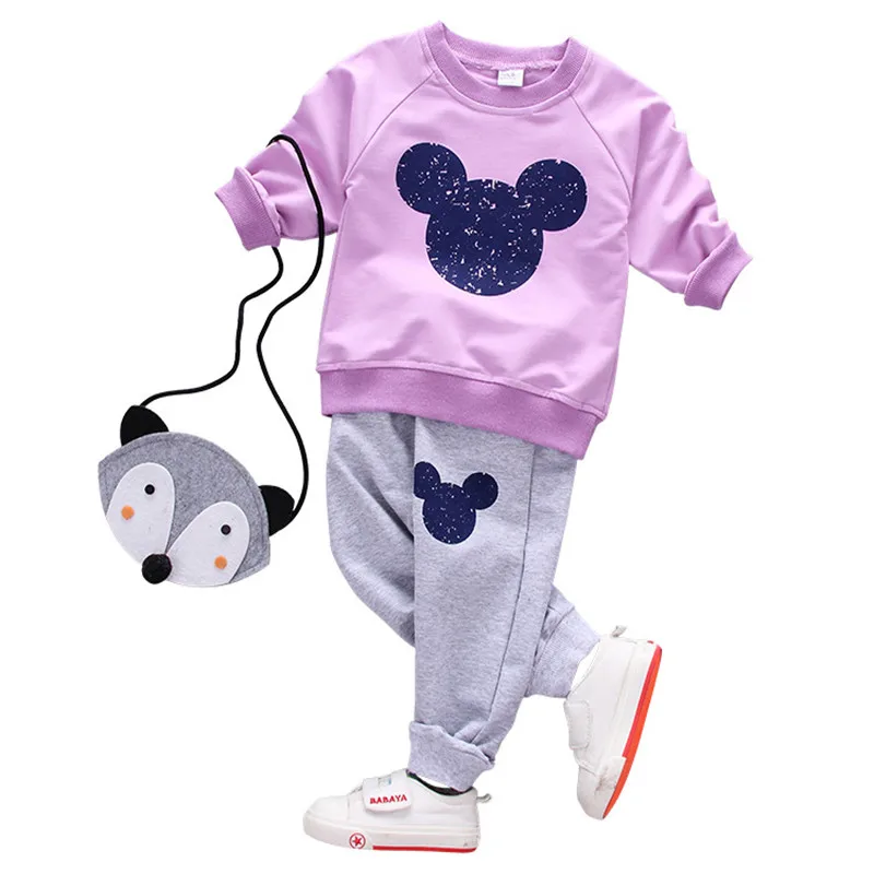 Girl clothing sets children spring Cartoon casual ...