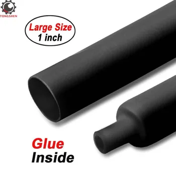 

1 Inch 3:1 Dual Wall Adhesive Heat Shrink Tubing Large Diameter Glue Lined Marine Cable Sleeve Tube Wire Cable Sleeving