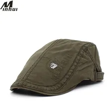 Minhui Бренд Caps Вышивка письма хлопок берет Шапки для Для мужчин Для женщин Gorras остроконечные Беретки для женщин