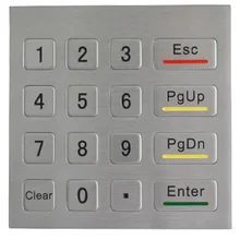 Stainless Steel Keypad for Kiosk/ Metal Keyboard for Electronic Locker Systems With USB Port