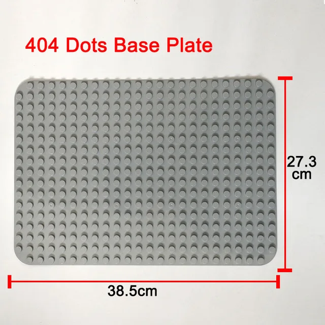Duploe большое основание для блоков 404 точек DIY большая Строительная пластина для строительных блоков игрушки для детей совместимы с дублированные игрушки для детей - Цвет: Серый