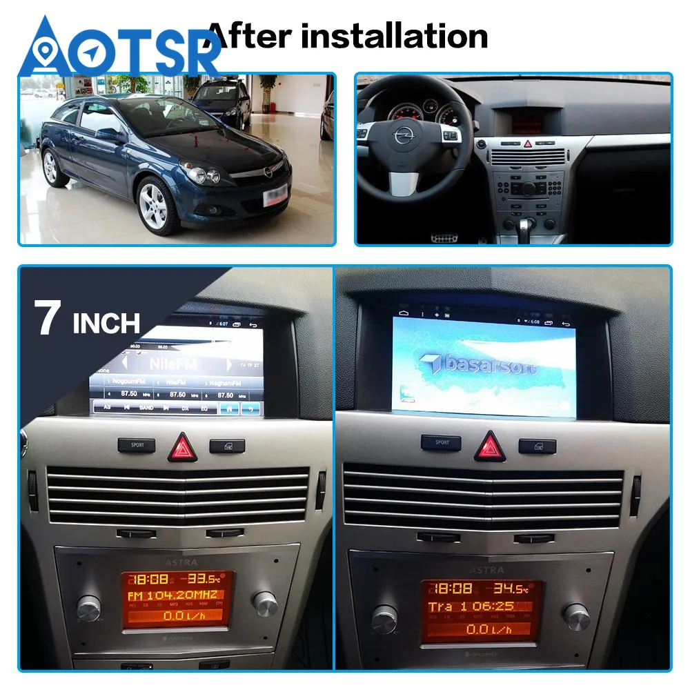 Best Android 7.1 2GB 32GB Car dvd player GPS navigation Headunit stereo For Opel Astra H 2006-2012 multimedia radio tape recorder IPS 1