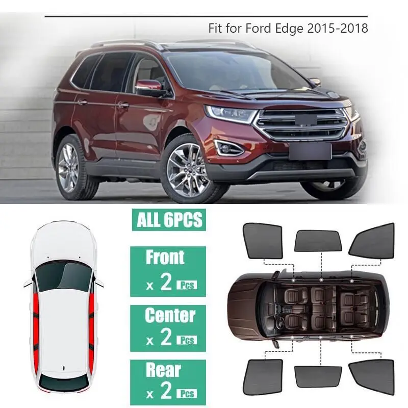 Магнитный солнцезащитный козырек с боковым стеклом для Ford Edge 2015 2018|Занавески