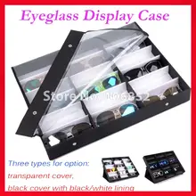 18A18B18BK солнцезащитные очки витрины, очков коробка дисплея, чемодан, для проведения 18 шт. солнцезащитных очков