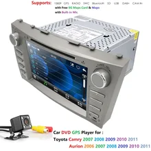8»2din автомобиля радио gps навигации мониторы для Toyota Camry Aurion головного устройства Стерео Руль Bluetooth DAB + RDS CAM
