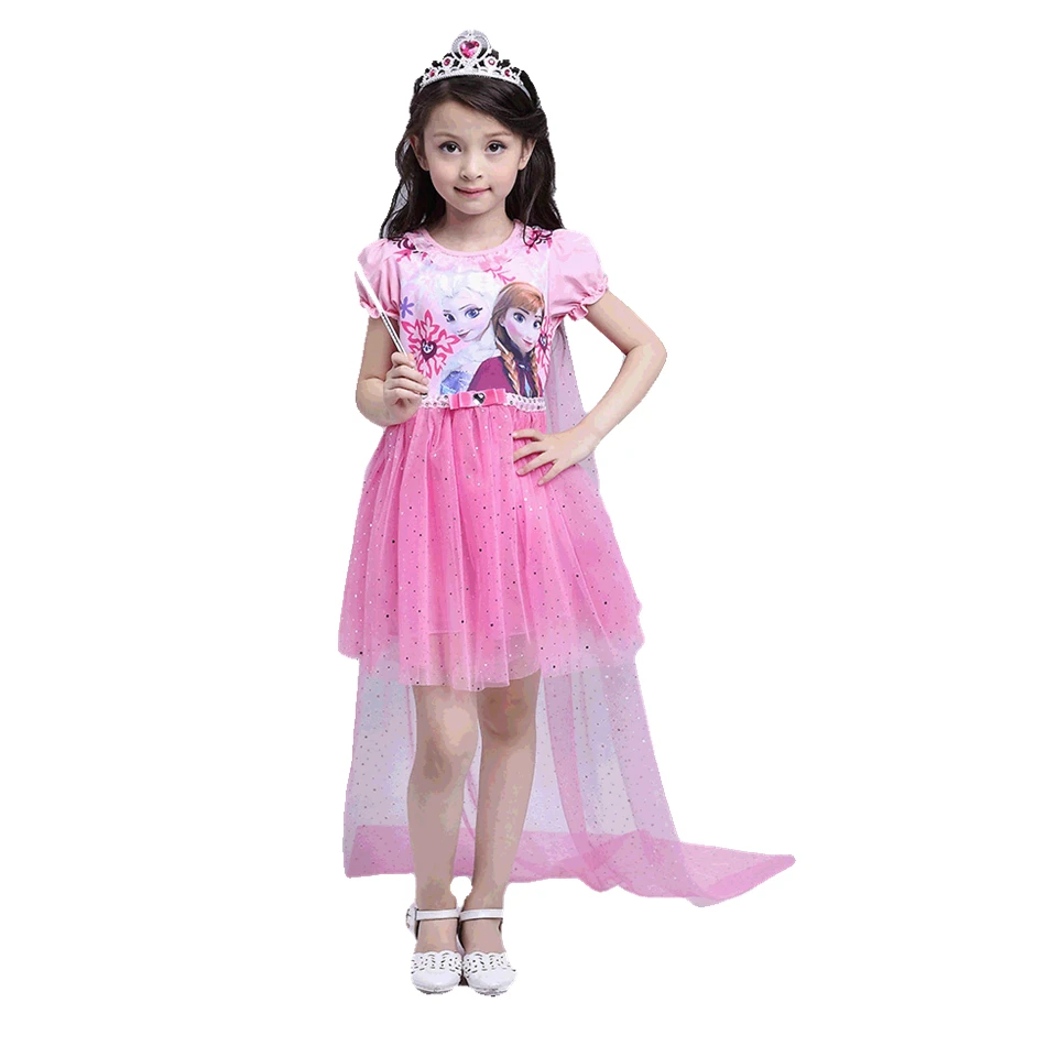 Disney Frozen новые костюмы для детей Эльза партия костюм Эльзы jurk vestido de festa fantasias infantis para menina disfraz princesa