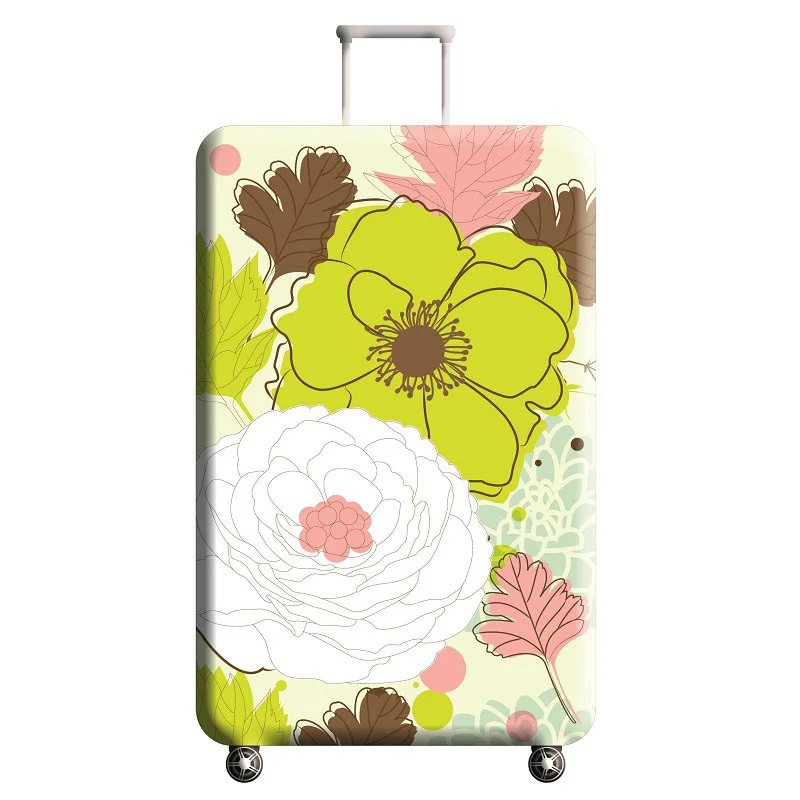 Защитный чехол для багажа с цветочным узором, эластичные защитные чехлы, чехол на колесиках для 18-32 дюймов, аксессуары для путешествий H197 - Цвет: B