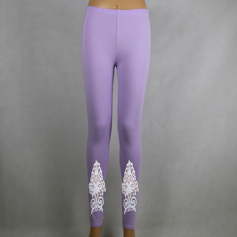 Cotton Leggings XS-7XL Plus Size Leggings Lace Decoration Women's Jeggings Plus Size 7XL 6XL 5XL 4XL 3XL White Black Purple Pink leggins