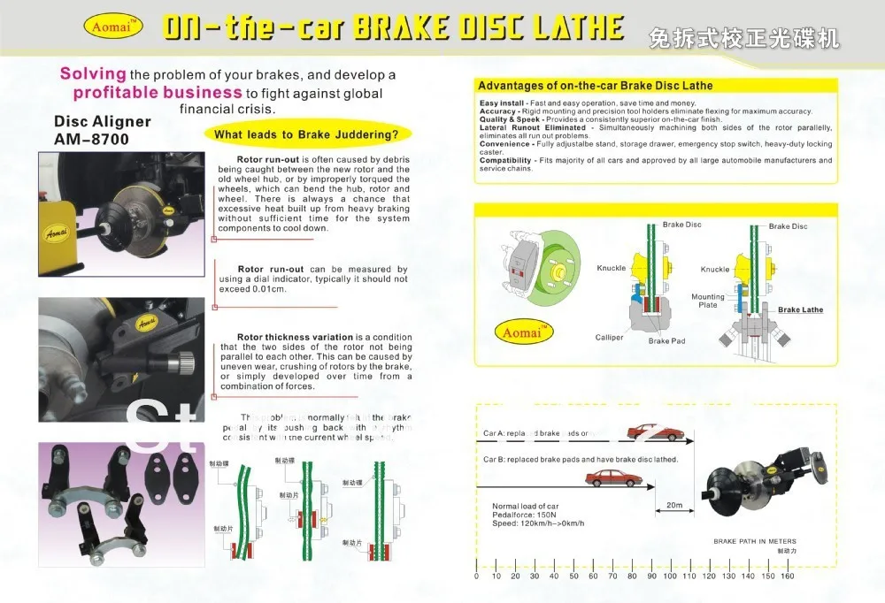 Disc Aligner Brake Lathe machine brake MST-8700-7