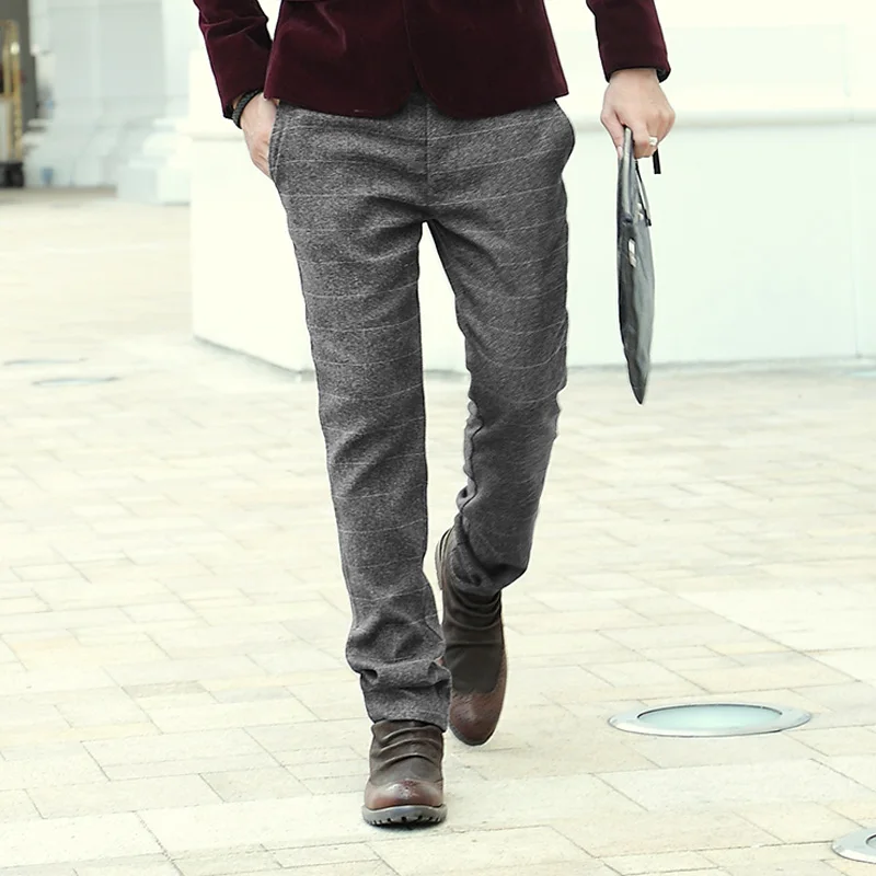 High Quality New Mens Winter&Autumn office pants Men