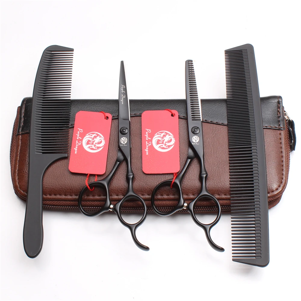 

4Pcs/Set Z9030 5.5'' Japan Steel 440C Professional Hairdressing Human Hair Scissors Combs + Cutting Shears + Thinning Scissors