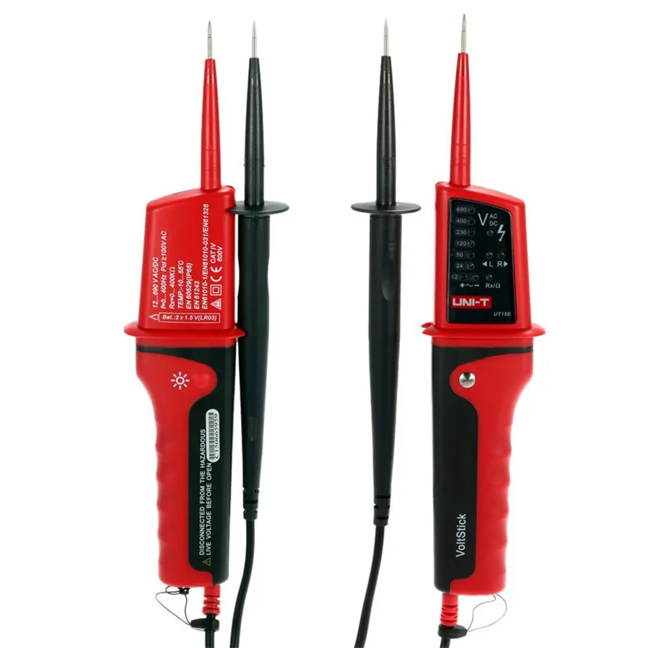 

UNI-T UT15B Multi-function Voltage Meters Detectors Waterproof IP65 LCD Display Digital Voltmeter AC DC Volt Testing Pen