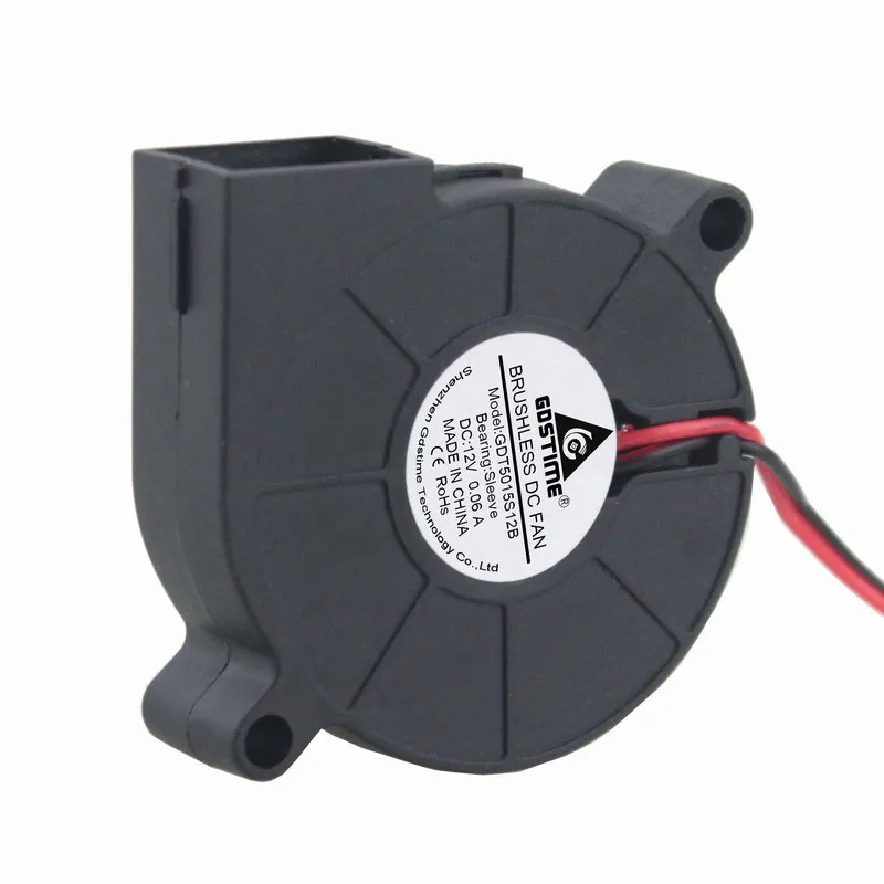 1 Piece Gdstime 3600RPM DC 12V 50*15mm Brushless Blower Turbo Cooling