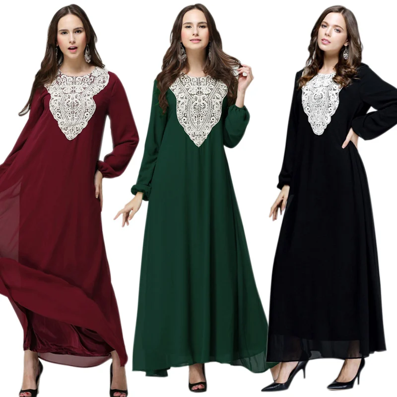 

Women Muslim Abaya Islamic Long Sleeve Dress Loose Maxi Dresses Clothes Plus Size 6XL H9