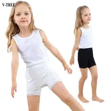 Короткие хлопковые шорты для девочек-подростков; кружевное нижнее белье для девочек; детские трусики; одежда