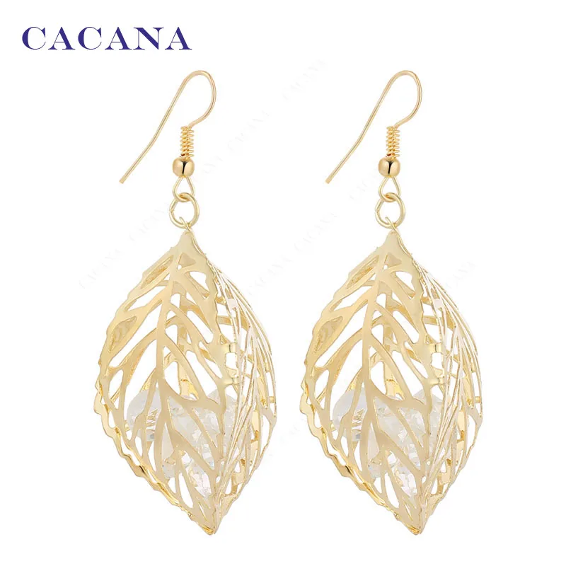 CACANA Dangle Long Earrings For Women A Basket Of CZ Bijouterie Hot Sale No.A1074 A1075