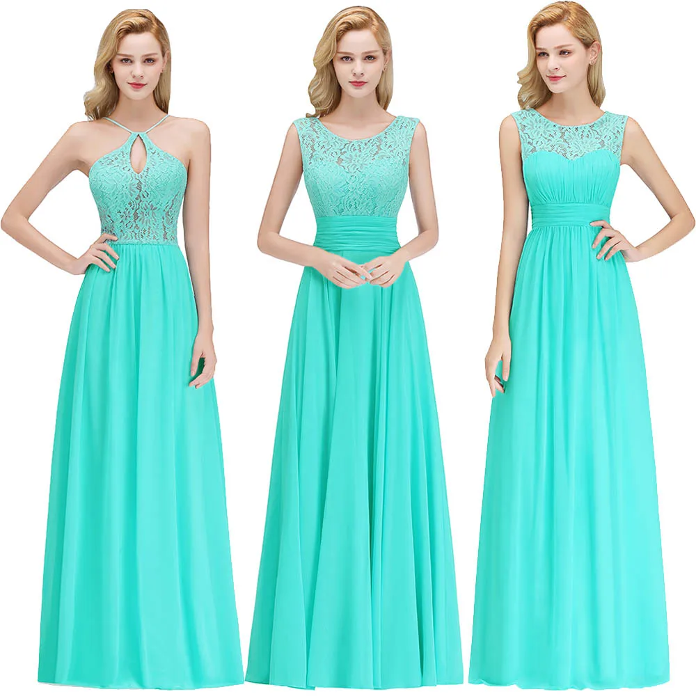 

3 styles all colors Formal Evening Dresses Robe De Soiree Long Women Gown with Lace 2019 New Chiffon Special Occasion Dresses