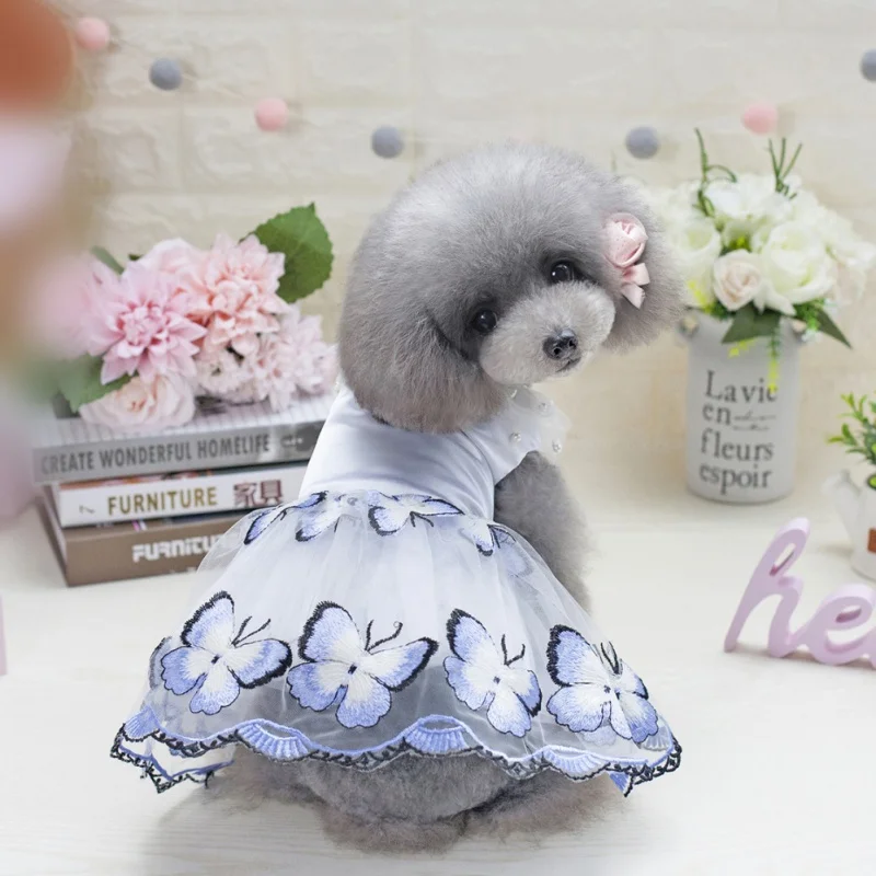 

Dogs Dresses Tulle Butterfly Dream Fantasy Skirt Dresses Summer Clothes Dog Pet Supplies For Pet