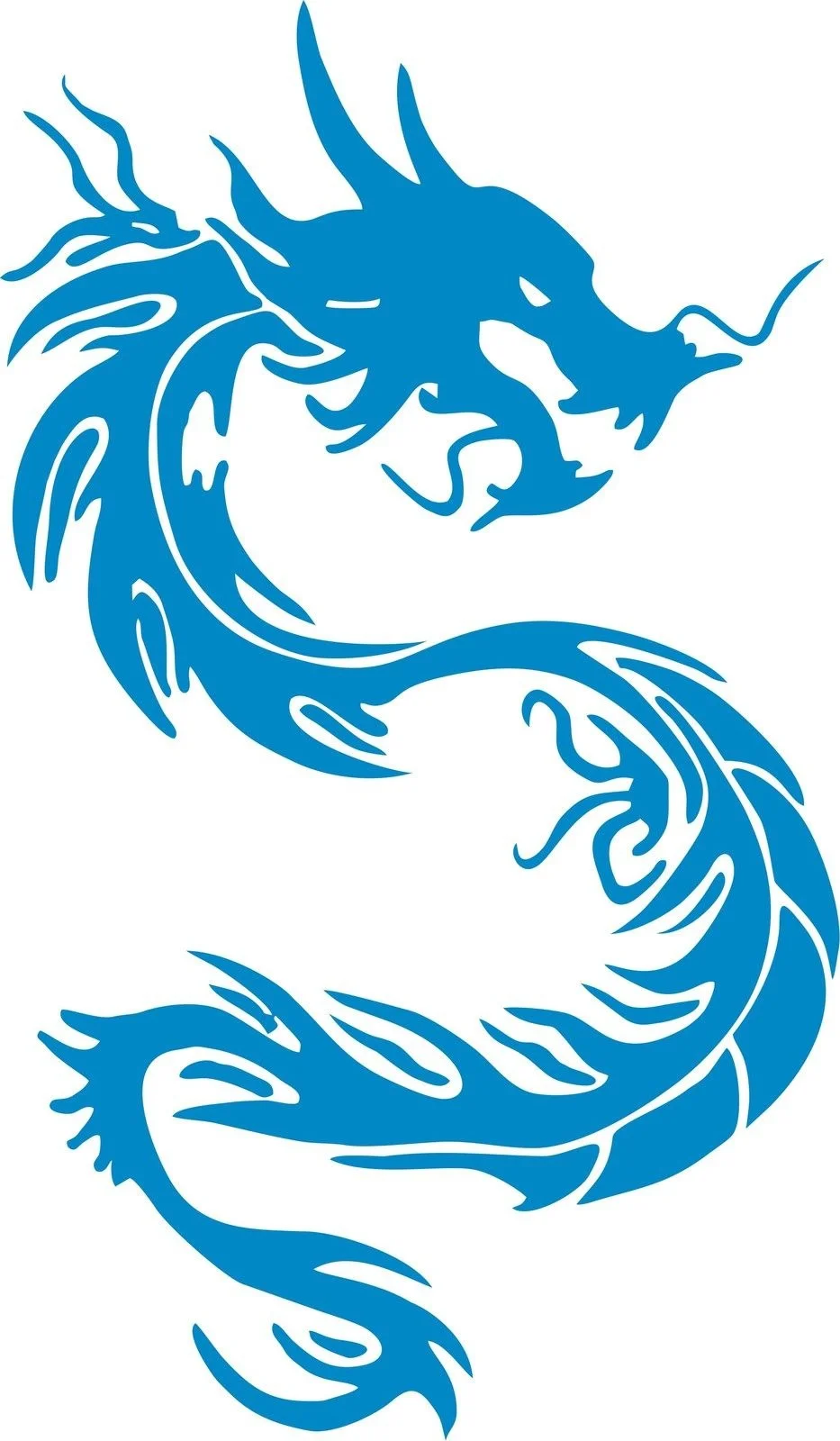 Tribal Dragon Serpent Mythical Car Truck Window Laptop Vinyl Decal Sticker