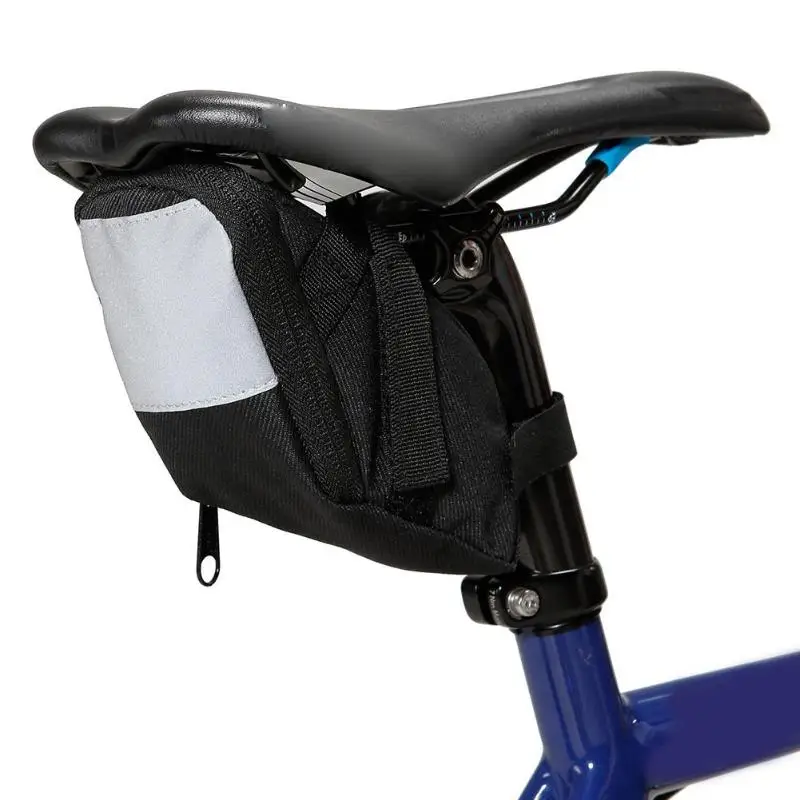 Flash Deal 1.2L Polyester Bicycle Saddle Bag Waterproof Cycling Back Seatpost Bags Pouch Bike Rear Seat Tail Package For Road Vehicles MTB 4