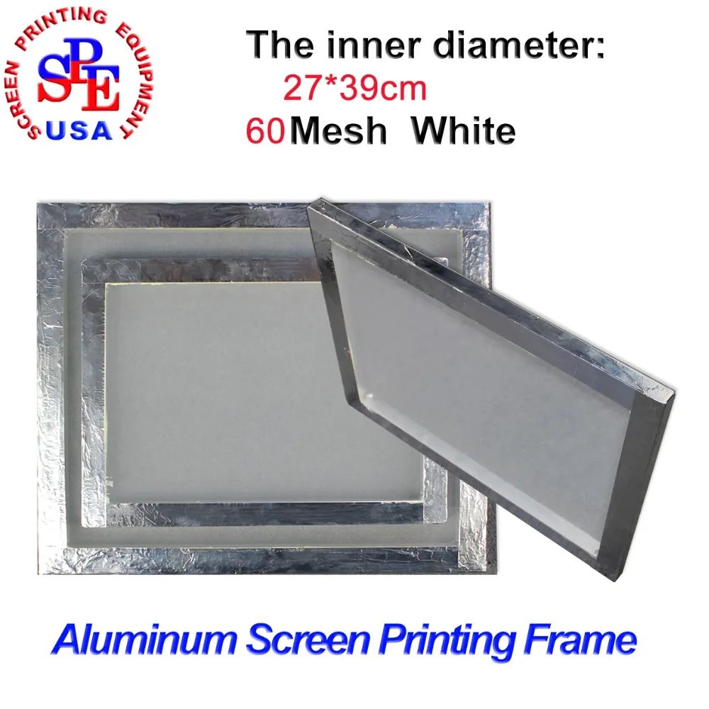 Алюминий сплав Экран Рамки для Экран печати внутренний размер 27*39 см с 60mesh