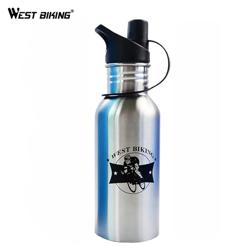 West biking велосипедная бутылка 600 мл большая емкость из нержавеющей стали, велосипедная чайника, сохраняющая прохладу летняя спортивная чашка велосипедные бутылки для воды