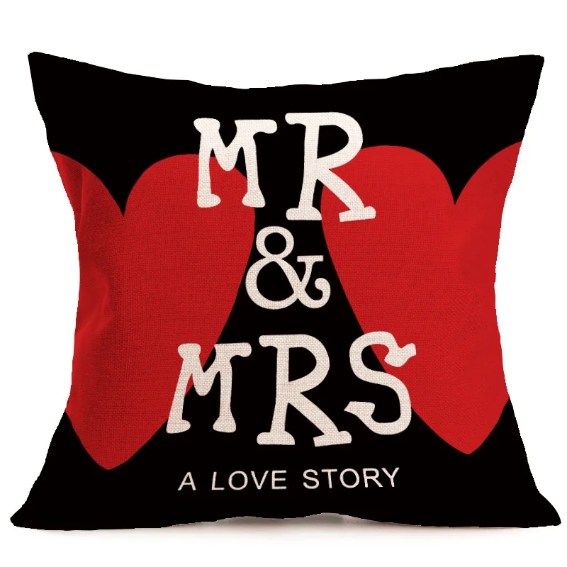 43*43 см для ухода за ребенком мам любовь Mr Mrs хлопковая льняная Подушка подарок