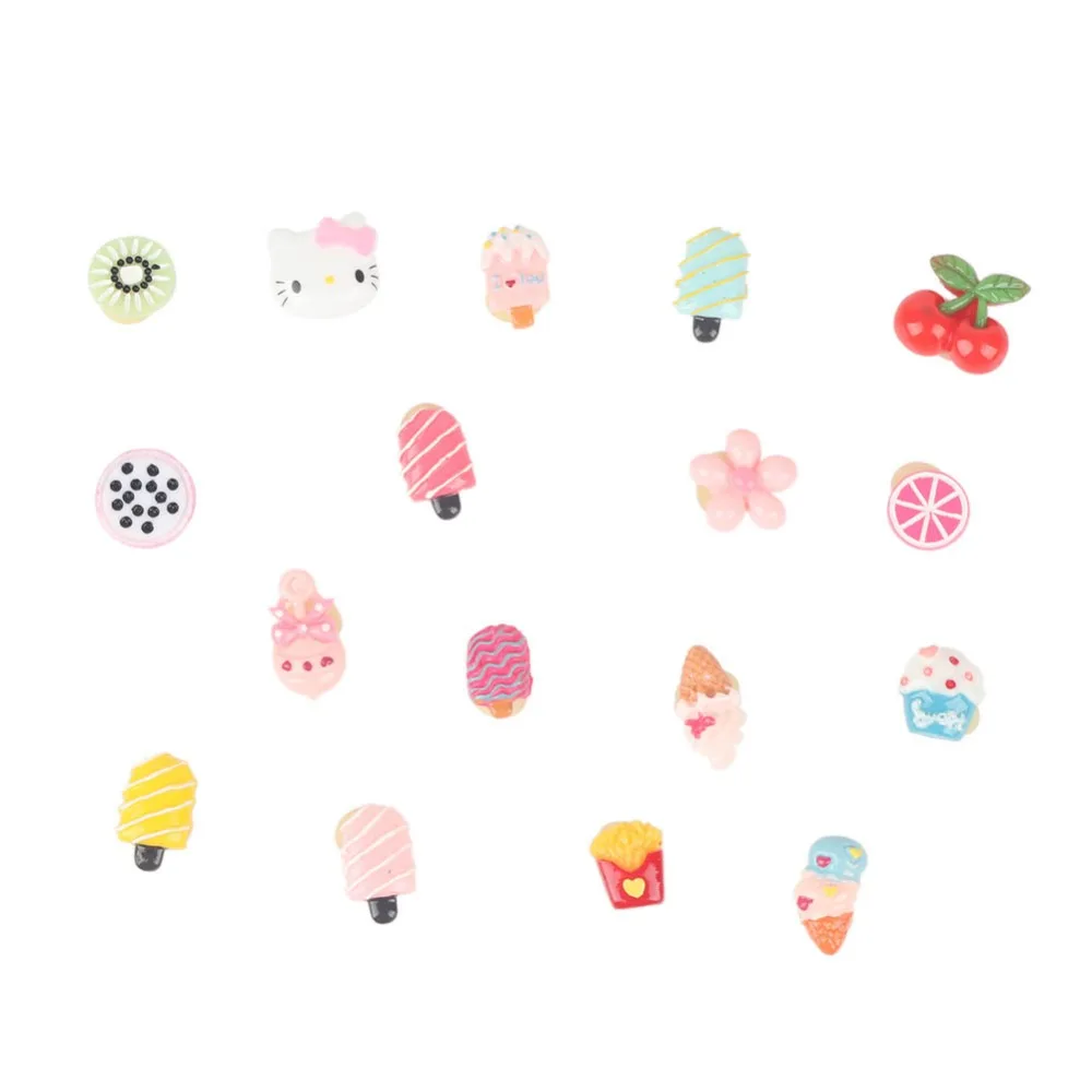 10/20pcs Multi color Dogs Hair Accessories Cute Resin Fruit Ice Cream