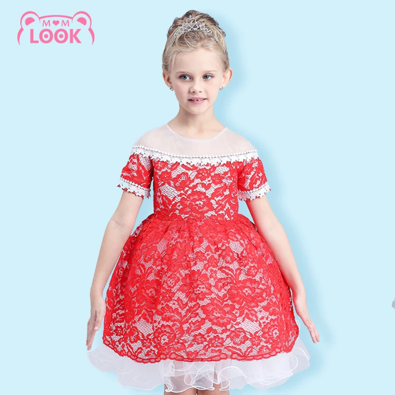 

2016 Fashion Spring Summer Style Brand Girl Clothes Mesh Flower Girl Dress Princess Party Dress Kids Dresses For Girls 110-150CM