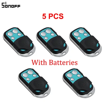 

5PCS Sonoff RF Controller 4 Button RF Remote Controller Wall Light Remote Switch for 433Mhz Controlled Device Key Fob Controller