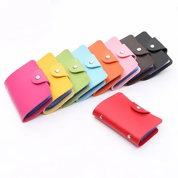

Fashion Credit Card Holder PU Leather Buckle Business ID Card Holders Men Women Travel Cards Wallet HG99